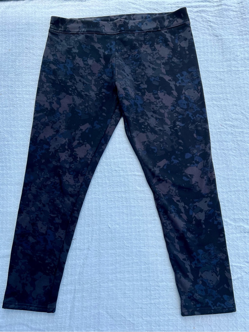 FADED GLORY DARK BLACK CAMO-PRINT ATHLEISURE PANTS